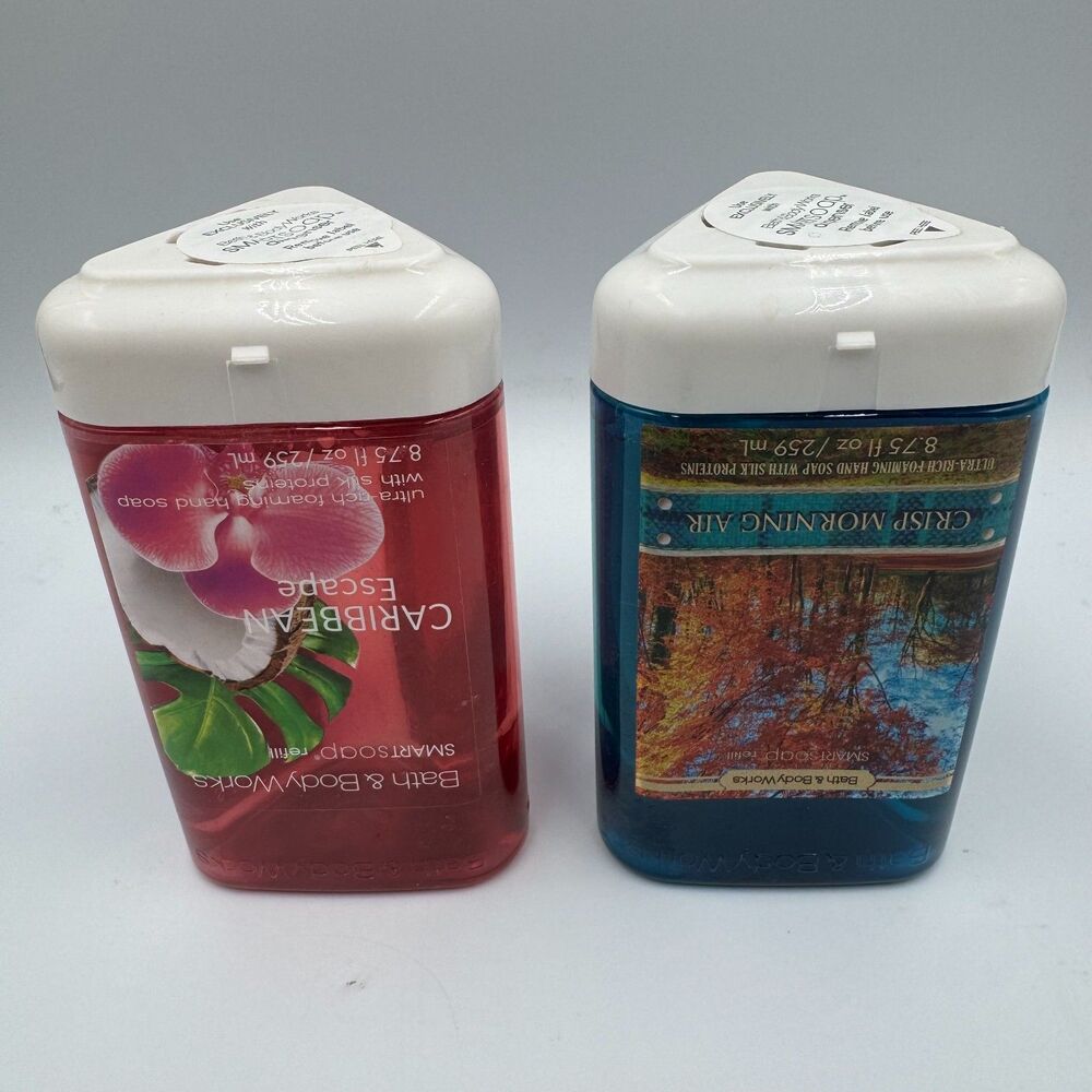 BATH & BODY WORKS Smartsoap Refill New Sealed Caribbean Escape/Crisp Morning Air